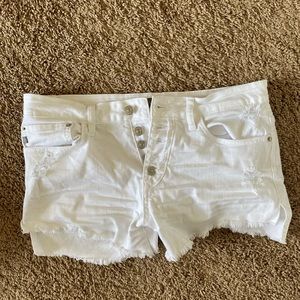 White Jean Shorts
